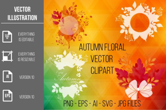 Autumn Floral Vector Clipart Review
