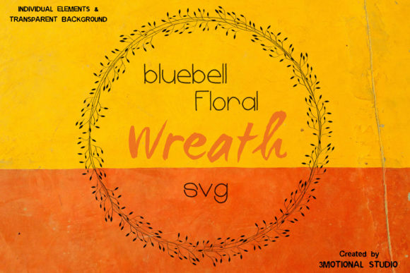 Bluebell Floral Wreath Graphics for Creative Projects