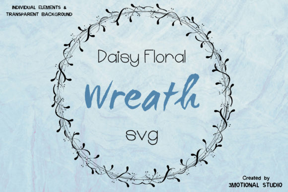 Daisy Floral Wreath Graphics for Creative Projects