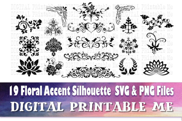 Floral Accent Silhouette Bundle for Modern Web Design