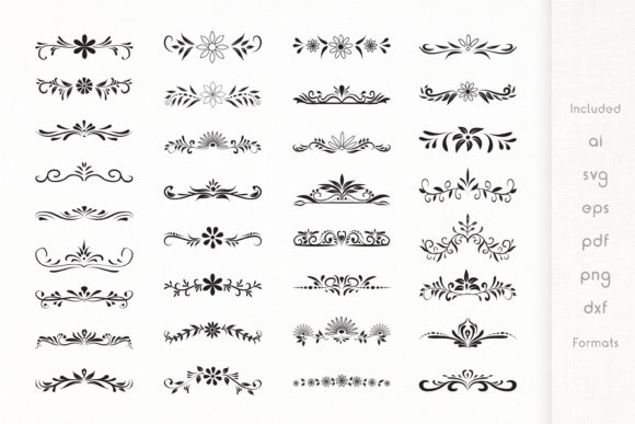 Floral Borders and Separators – Vector Graphics for Handmade Creations