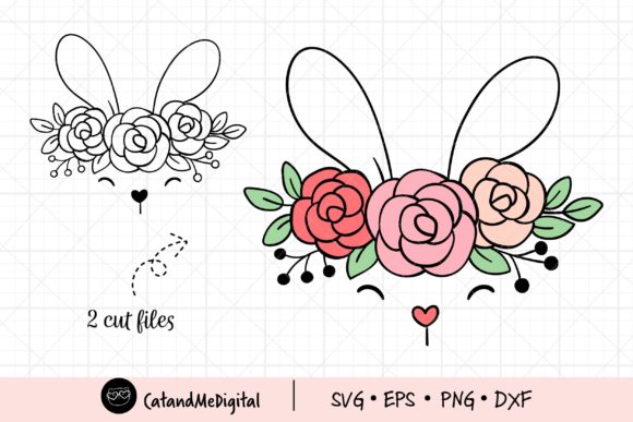 Floral Bunny: A Versatile Graphic Design Asset for Branding and Marketing