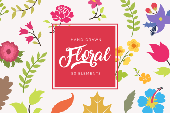 Floral Elements Clipart Set Review for Embroidery Projects