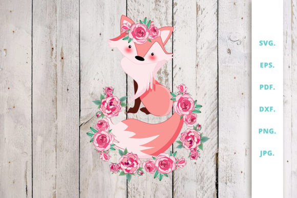Floral Fox Graphics for Creative Design Projects