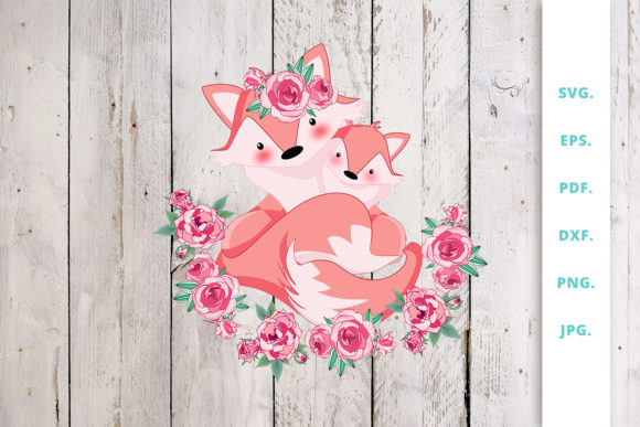 Floral Foxes Graphics for Embroidery Projects