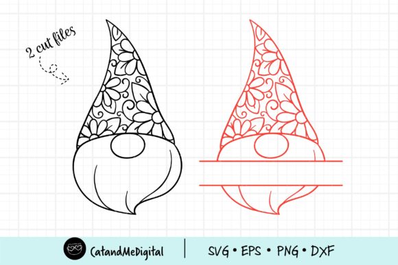 Floral Gnome Svg for Local Business Branding
