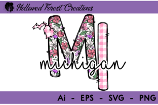 Floral Michigan Graphics for Branding and Illustrations