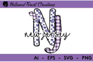 Floral New Jersey Graphics for Handmade Creations