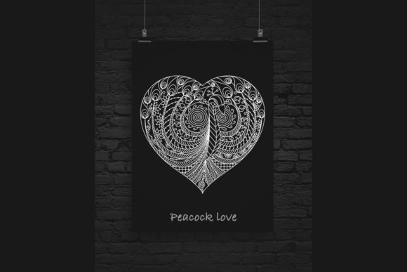 Floral Peacock Zentangle Manda - A Versatile Graphic Asset