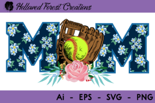 Floral Softball Mom - A Versatile Graphic Design Asset