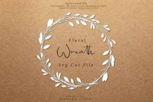 Floral Wreath Cut File Clip Art for Branding and Marketing
