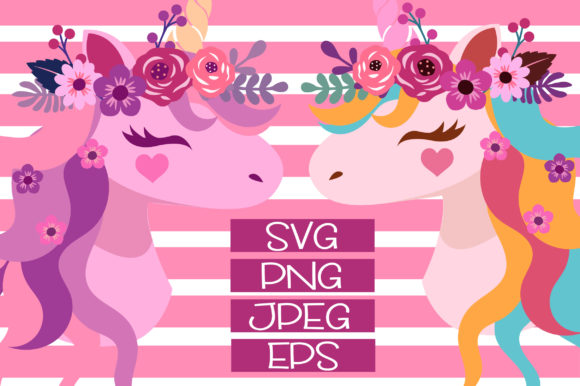Fun Floral Unicorn Designs for Graphics and Illustrations