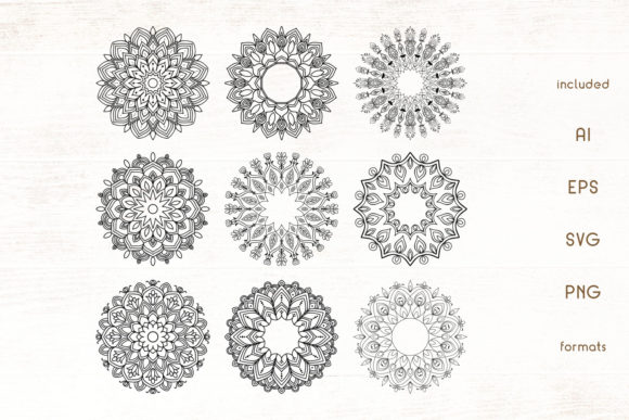 Hand Drawn Floral Mandala Vector Pack for Crafters and Designers