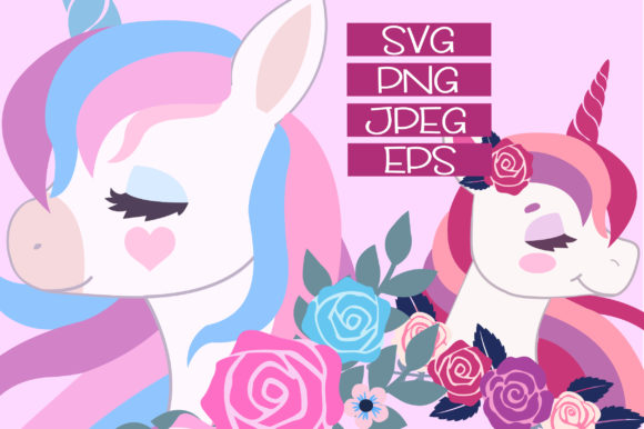 Happy Floral Unicorn Designs for Local Business Branding