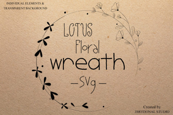 Lotus Floral Wreath Cut File Clipart Review