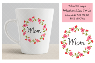 Mothers Day Graphic with Floral Wreath – A Versatile Illustration for Content Creators