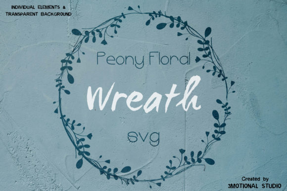 Peony Floral Wreath Illustration for Creative Projects