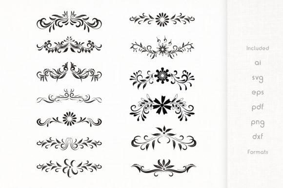 Vintage Floral Borders Vector for Illustrations and Graphics